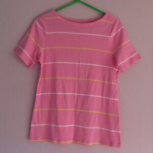 NEW Charter Club Womens Shirt Size M Pink 100% Supima Cotton Short Sleeves